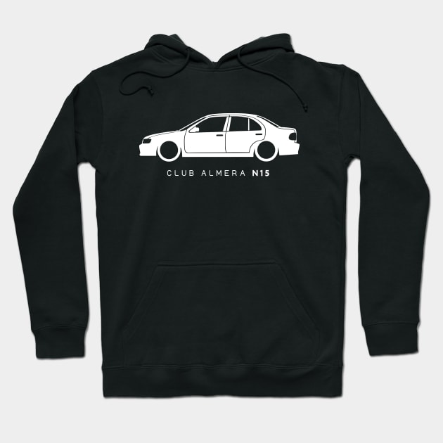 Nissan Almera N15, Club Almera N15 Sedan Fan Art, Gift for him, Nissan Lover Gift, Nissan Fan Gift Hoodie by Aldison Ymeraj